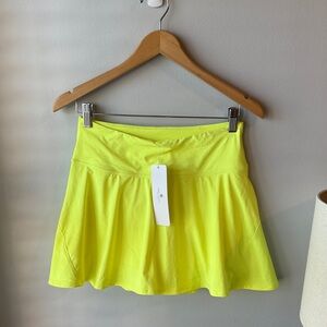 NWT CRZ Yoga‎ Women's Neon Yellow Tennis Golf Skort